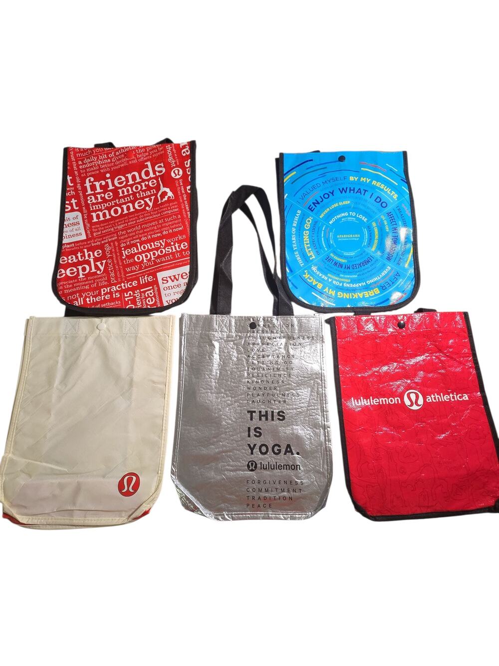 Lululemon Recycle Tote Bags - Set of 5